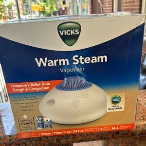 Vicks Warm Steam Vaporizer - White and Blue
